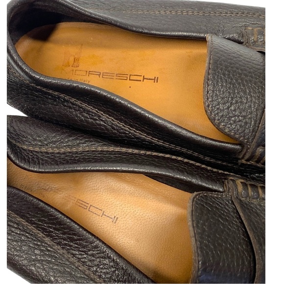 Moreschi Leather Loafers Brown Men\'s US 8 Style Panama 41969